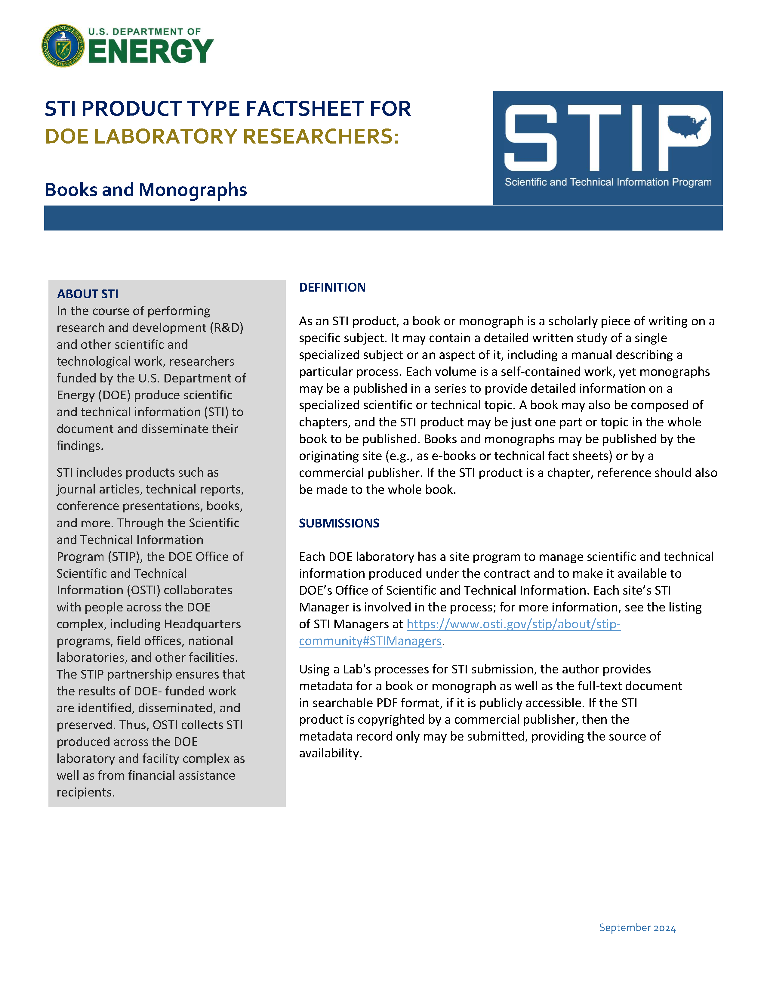 Books and Monographs, DOE Laboratory Researchers, Page 1 Books and Monographs - Labs Page 1