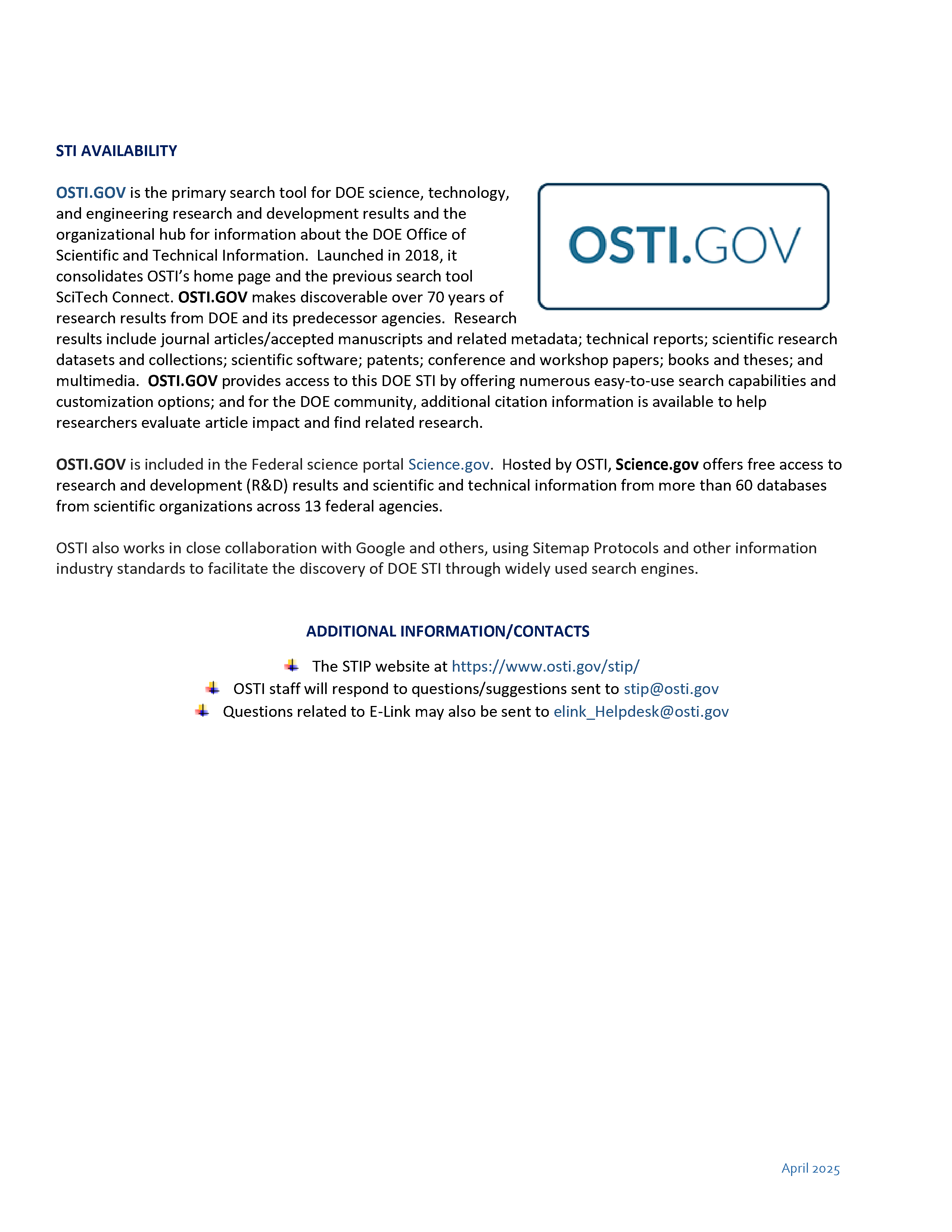 Factsheets, DOE Laboratory Researchers, Page 2 Factsheet - Labs Page 2