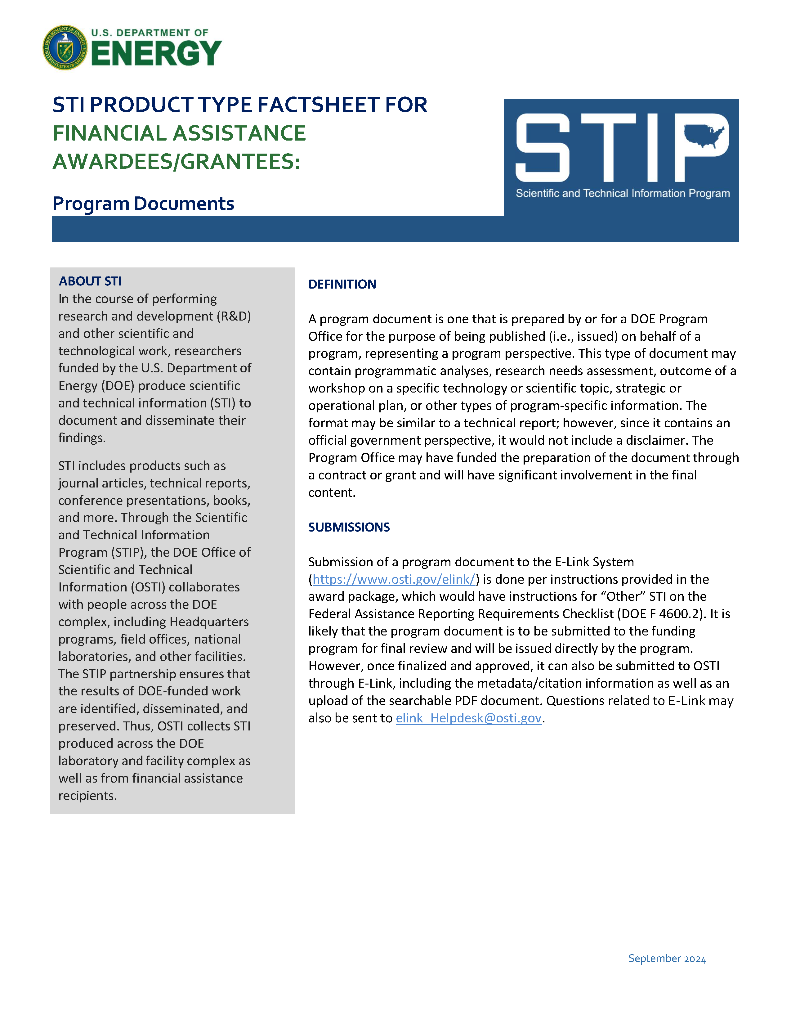Program Documents, Financial Awardees and Grantees, Page 1 Program Documents - Grantees Page 1