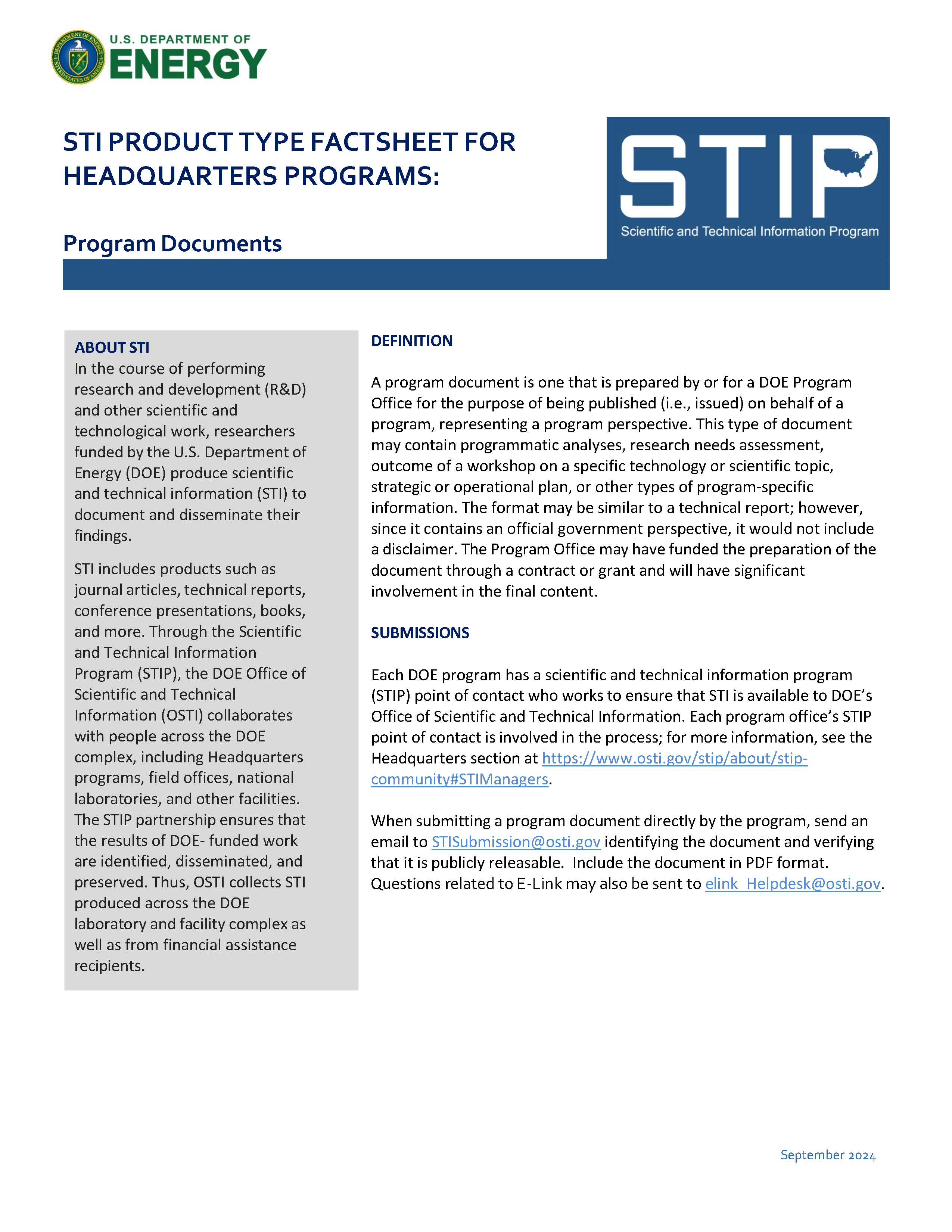 Program Documents, Headquarters, Page 1 Program Documents - Headquarters Page 1