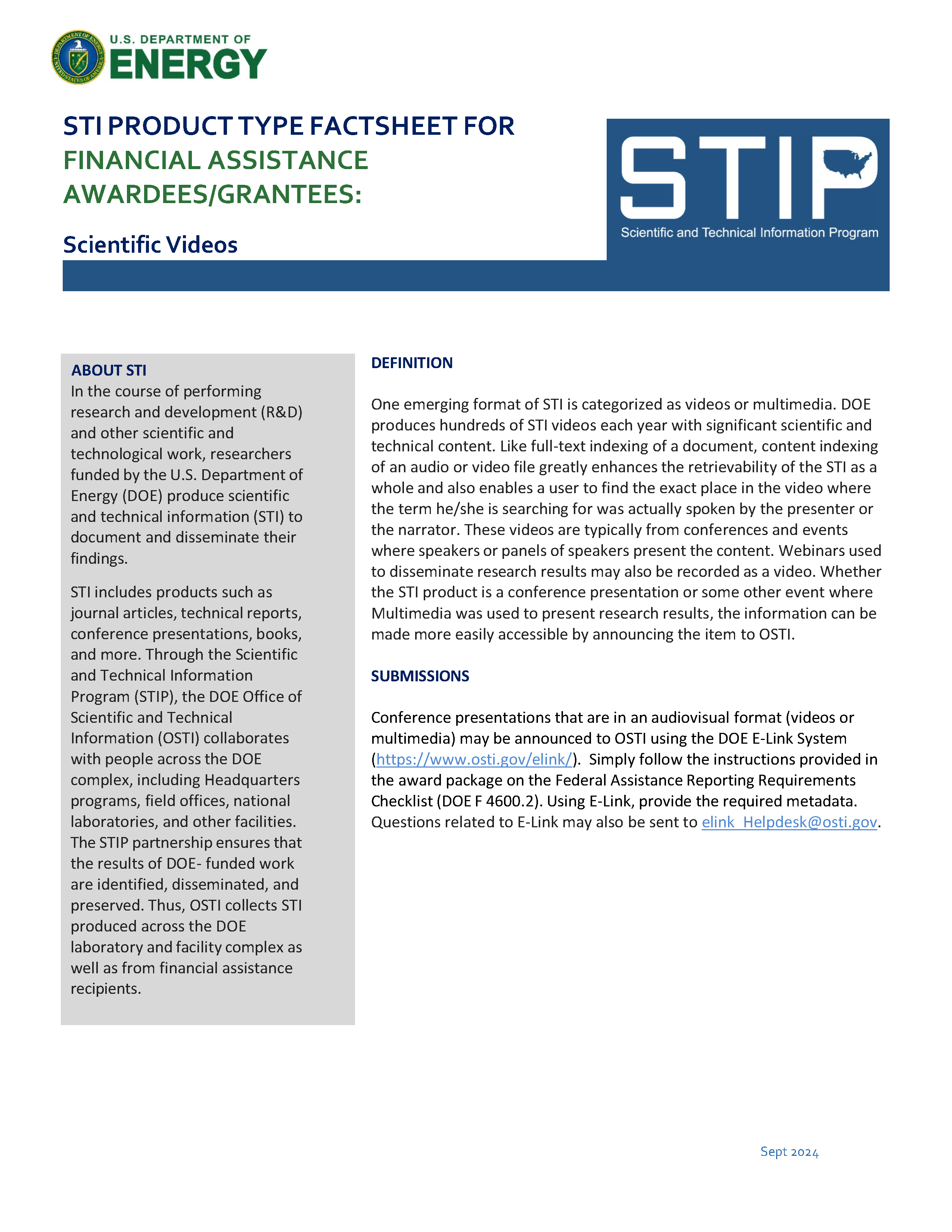 Scientific Videos, Financial Awardees and Grantees, Page 1 Scientific Videos - Grantees Page 1