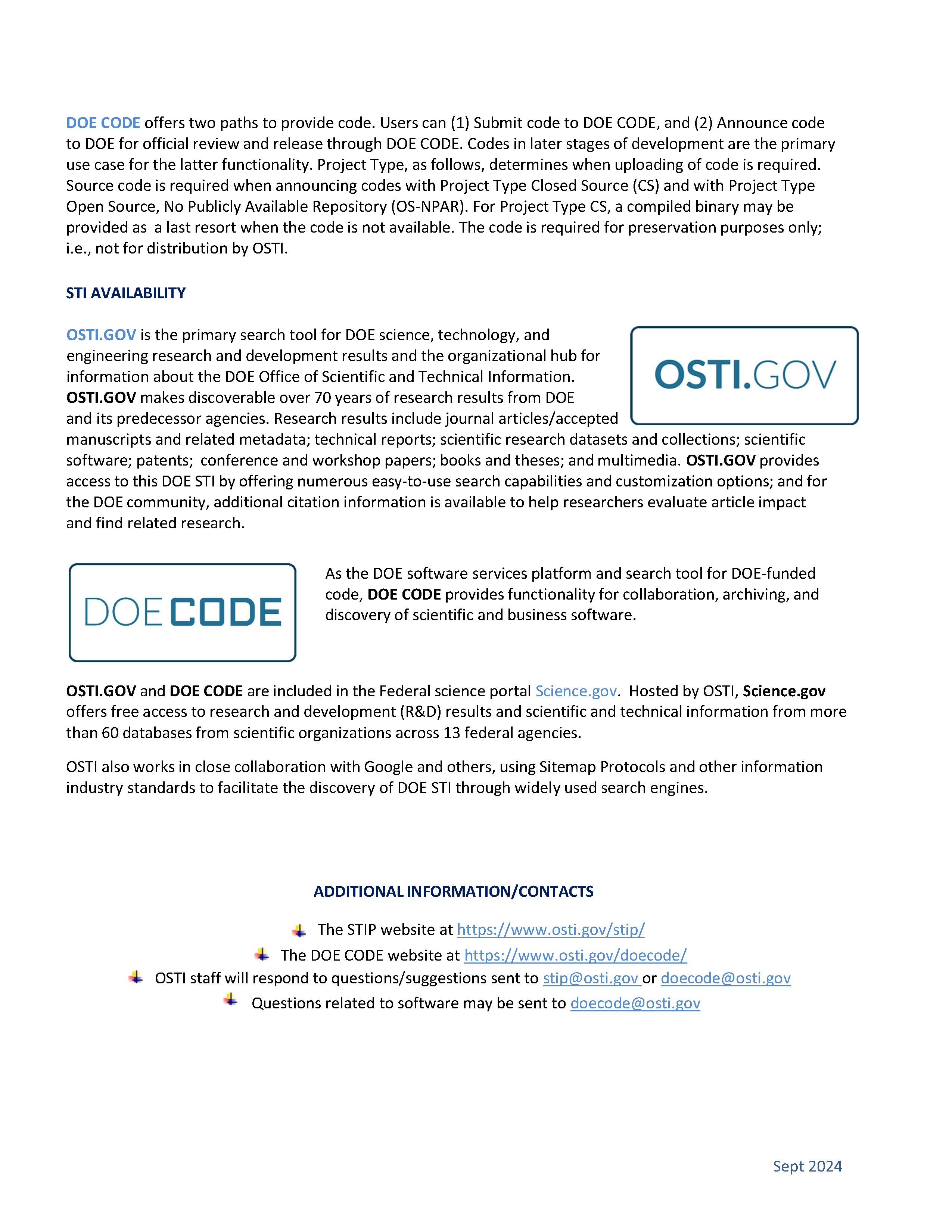 Scientific and Technical Software, DOE Laboratory Researchers, Page 2 Scientific and Technical Software - Labs Page 2